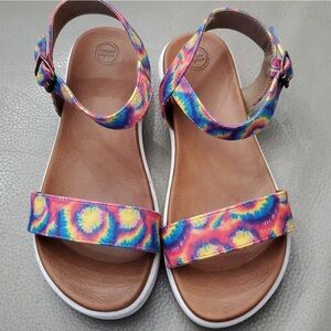 Wonder Nation Tie Dye Girls Sandals sz 3